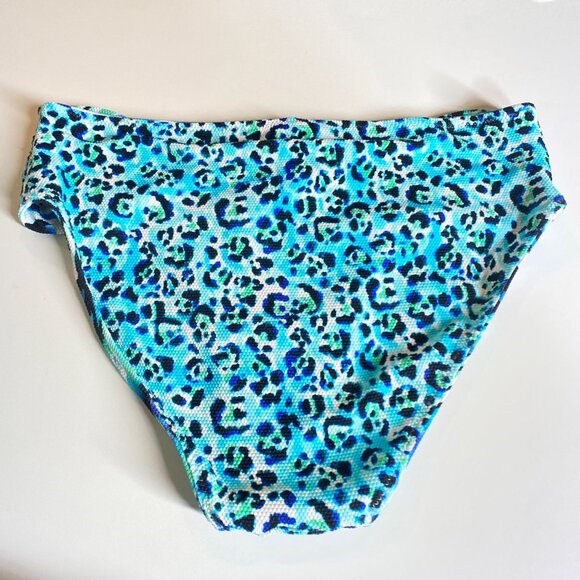 NWT High-Waist Reversible Bikini Bottoms - Tropical & Leopard Print, Size Medium - Picture 5 of 10